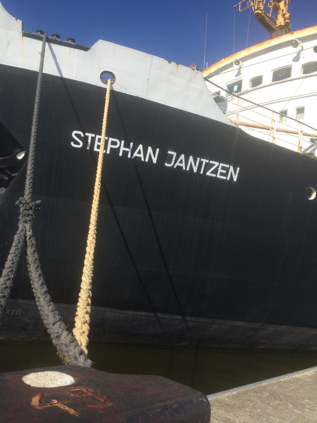 Stephan Jantzen — the icebreaker the founder operated, photographed dockside
